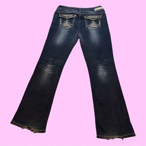 Wallflower women jeans y2k jeans rhinestone buttons embellished size  15 2000s